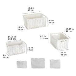 Badger Basket With Decorative White Liners Set Of 3 -Baby Products Store GUEST 0098d43e 0910 4710 8b45 2f05db69c1ec