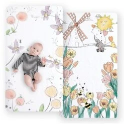 JumpOff Jo - 2 Pack Fitted Crib Sheets, Super Soft 100% Cotton Sheets For Standard Crib Mattresses And Toddler Beds, 28 In. X 52 In -Baby Products Store GUEST 049cf5ae 2e47 4fa8 959a 6ec10ca91d45