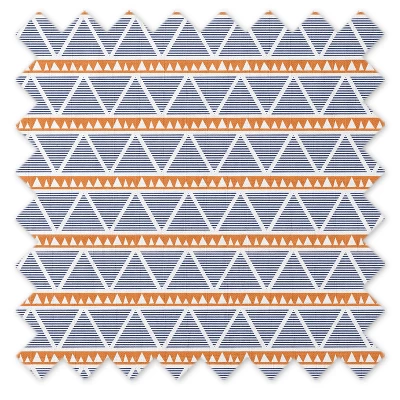 Bacati - Liam Orange/Navy Large Triangles Quilted Muslin Changing Pad Cover 10 Bacati - Liam Orange/Navy Large Triangles Quilted Muslin Changing Pad Cover - Image 8