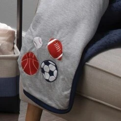 Lambs & Ivy Hall Of Fame Sports Jersey/Faux Shearling Cozy Baby Blanket -Baby Products Store GUEST 0857dedc 95fb 4681 848a a049931151b3