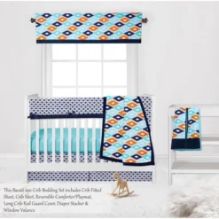 Bacati - Liam Aqua Orange Navy 6 Pc Crib Bedding Set With Long Rail Guard Cover 14 Bacati - Liam Aqua Orange Navy 6 Pc Crib Bedding Set With Long Rail Guard Cover -Baby Products Store GUEST 09e598d9 594d 4e4c b516 3ee41638fa0d