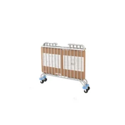 L.A. Baby Chromacoat Deluxe Holiday Mini/Portable Folding Metal Crib - White