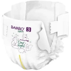 Bambo Nature Overnight Diapers, Disposable, Eco-Friendly, Size 3