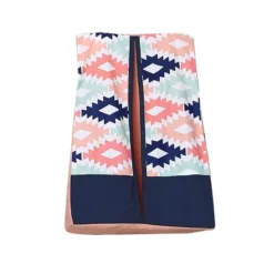 Bacati - Aztec Print Emma Coral Mint Navy 4 Pc Crib Bedding Set With Diaper Caddy -Baby Products Store GUEST 1a2d3a1c 0c54 4795 82f6 41a7eceb42dc