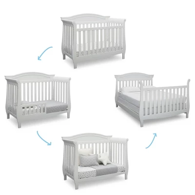 Delta Children Lancaster 4-in-1 Convertible Crib - Bianca White 5 Delta Children Lancaster 4-in-1 Convertible Crib - Bianca White - Image 3
