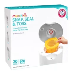 Munchkin Arm & Hammer Diaper Pail Snap, Seal And Toss Refill Bags, 600ct, 20pk -Baby Products Store GUEST 1e39bbc5 ecc3 4054 8258 e2c72ea172c7