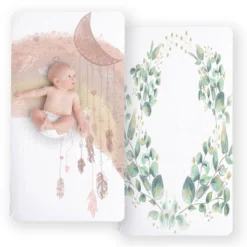 JumpOff Jo - 2 Pack Fitted Crib Sheets, Super Soft 100% Cotton Sheets For Standard Crib Mattresses And Toddler Beds, 28 In. X 52 In -Baby Products Store GUEST 263468fb 018d 4177 a3a4 cf92da5b0286