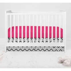 Bacati - Ikat Dots Leopard Pink Grey Muslin Girls 10 Pc Crib Set With Wall Hangings & Mobile -Baby Products Store GUEST 2a525706 a313 4c8e a18a 86bc62f8c9ff 3