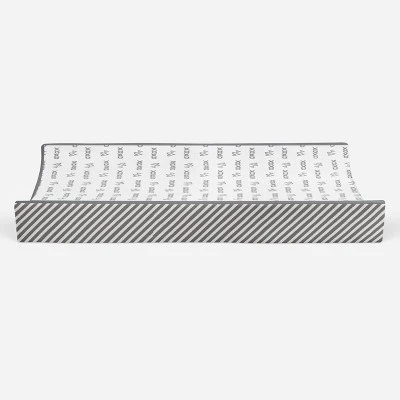 Bacati - Love Gray/White Kisses N Hugs Changing Pad Cover 6 Bacati - Love Gray/White Kisses N Hugs Changing Pad Cover - Image 4