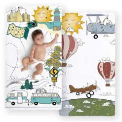 JumpOff Jo - 2 Pack Fitted Crib Sheets, Super Soft 100% Cotton Sheets For Standard Crib Mattresses And Toddler Beds, 28 In. X 52 In -Baby Products Store GUEST 2f681062 c629 486c bc92 77e5bac80e6e