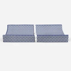 Bacati - Navy Triangles Quilted Muslin Changing Pad Cover -Baby Products Store GUEST 31be203f a81a 47ba 9e8d 49bbefeef2b8