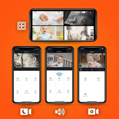 MobiCam Multi-Purpose, WiFi Video Baby Monitor - Baby Monitoring System - WiFi Camera With 2-way Audio, Recording 6 MobiCam Multi-Purpose, WiFi Video Baby Monitor - Baby Monitoring System - WiFi Camera With 2-way Audio, Recording - Image 4