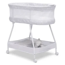 Delta Children Curve Bassinet - White And Gray -Baby Products Store GUEST 331c2e4a a17e 4ccc 9829 eeef4dc2979e