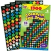Trend Enterprises Colorful Foil Stars SuperShapes Stickers, Pack Of 1300