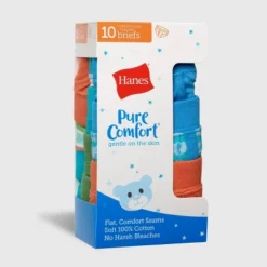 Hanes Toddler Boys' 10pk Pure Comfort Briefs - Colors May Vary