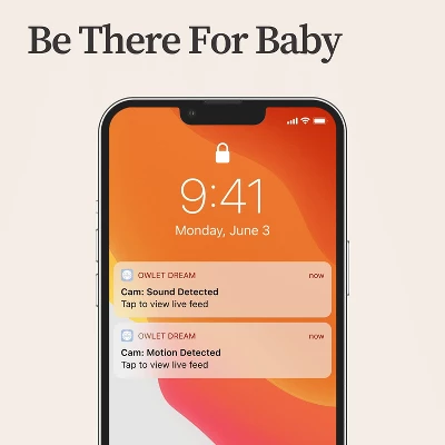 Owlet Cam BC04NWUCK-RB Audio And Background Sound, Room Temp, Night Vision Smart HD Video Camera Baby Monitor White - Manufacturer Refurbished 9 Owlet Cam BC04NWUCK-RB Audio And Background Sound, Room Temp, Night Vision Smart HD Video Camera Baby Monitor White - Manufacturer Refurbished - Image 7