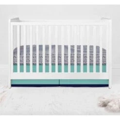 Bacati - Noah Mint Navy 4 Pc Crib Bedding Set With Diaper Caddy -Baby Products Store GUEST 3a9c80a7 952a 42f4 ba4f 33f9f1118845