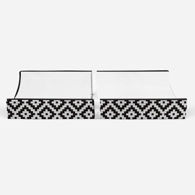 Bacati - Love Black/White Diamond Plush Changing Pad Cover 7 Bacati - Love Black/White Diamond Plush Changing Pad Cover - Image 5