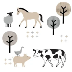 Lambs & Ivy Baby Farm Animals 5-Piece White/Taupe Baby Crib Bedding Set -Baby Products Store GUEST 3f0c284d fb7e 402d 8968 399ee4b77e28