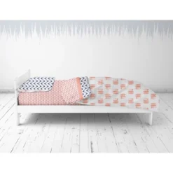 Bacati - Olivia Coral/Navy Buck/Feathers/Triangles Muslin 4 Pc Toddler Bedding Set -Baby Products Store GUEST 419516a2 899f 42c7 b153 ab70df0a5935