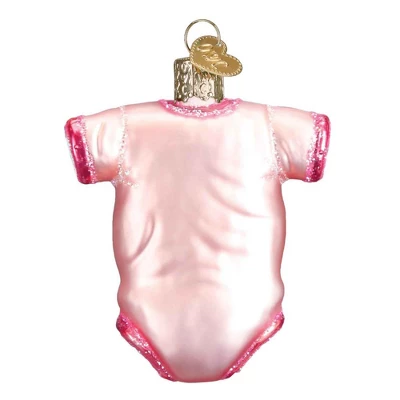 Old World Christmas Pink Baby Onesie - One Glass Ornament 3.25 Inches - Ornament First Christmas - 32338 - Glass - Pink 3 Old World Christmas Pink Baby Onesie - One Glass Ornament 3.25 Inches - Ornament First Christmas - 32338 - Glass - Pink