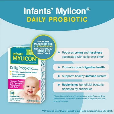 Mylicon Daily Probiotic Colic Drops - 0.28 Fl Oz 8 Mylicon Daily Probiotic Colic Drops - 0.28 Fl Oz - Image 6