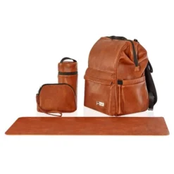 Hannah & Sophia Soho Large Traverse Baby Diaper Bag Backpack In Cognac, Water Resistant Changing Pad & Mini Mom Tote Included, Brown -Baby Products Store GUEST 467f0f45 17d4 47a0 ab2c 57103c9da8f6
