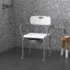 HOMCOM 3-in-1 Shower Chair With Back And Arms, Height Adjustable Bedside Commode, Raised Toilet Seat For Seniors, Disabled -Baby Products Store GUEST 4d9048c0 6a8e 4b62 979c 6e6e08880467