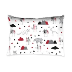 Bacati - Woodlands Red Black Gray 3 Pc Cotton Toddler Bed Sheet Set -Baby Products Store GUEST 533b0dbd f525 4139 9d3d 58fe59016ce3