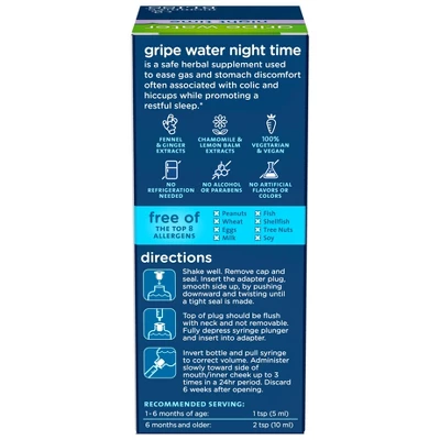 Mommy’s Bliss Mommy's Bliss Gripe Water Night Time For Colic, Gas Or Stomach Discomfort - 4 Fl Oz 6 Mommy’s Bliss Mommy's Bliss Gripe Water Night Time For Colic, Gas Or Stomach Discomfort - 4 Fl Oz - Image 4