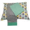 Bacati - Elephants Mint Yellow Gray 3 Pc Toddler Bed Sheet Set