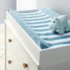 Wipeable Changing Pad Cover - Blue And White Stripes - Cloud Island™ -Baby Products Store GUEST 5c0ac18e da73 45f1 9734 c8a3a778d0bb