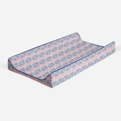 Bacati - Emma Coral/Navy Large Triangles Quilted Muslin Changing Pad Cover -Baby Products Store GUEST 5c94ba23 9ff5 40ab 8248 1f0e7369ae09