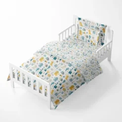 Bacati - Little Dino Boys Teal/Yellow Muslin 5 Pc Toddler Bedding Set With Dec Pillow -Baby Products Store GUEST 5daff557 fee5 47b2 ae02 60870ab78e11