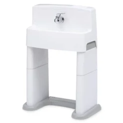 Delta Children PerfectSize 3-in-1 Convertible Sink, Step Stool And Bath Toy For Toddlers/Kids' Perfect For Potty Training - White/Gray -Baby Products Store GUEST 623435f7 6a5f 41d0 9203 9355e134a5fe