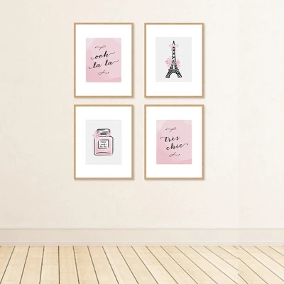 Big Dot Of Happiness Paris, Ooh La La - Unframed Eiffel Tower Nursery And Kids Room Linen Paper Wall Art - Set Of 4 - Artisms - 8 X 10 Inches 4 Big Dot Of Happiness Paris, Ooh La La - Unframed Eiffel Tower Nursery And Kids Room Linen Paper Wall Art - Set Of 4 - Artisms - 8 X 10 Inches - Image 2