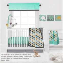 Bacati - Elephants Mint/Yellow/Gray 10 Pc Crib Bedding Set With 2 Crib Fitted Sheets -Baby Products Store GUEST 6e69338c 9904 4e0f 9009 4315495815ac