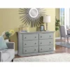 Suite Bebe Celeste 6 Drawer Double Dresser - Light Gray