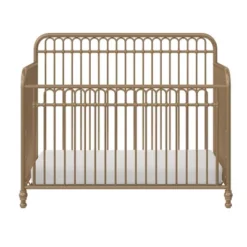 Room & Joy Luna 3-in-1 Convertible Metal Crib JMPA Certified - Gold