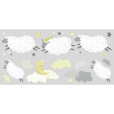 RoomMates Counting Sheep Peel And Stick Wall Decal 6 RoomMates Counting Sheep Peel And Stick Wall Decal - Image 4