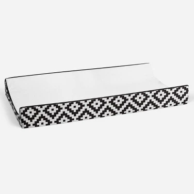 Bacati - Love Black/White Diamond Plush Changing Pad Cover 4 Bacati - Love Black/White Diamond Plush Changing Pad Cover - Image 2