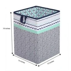 Bacati - Noah Mint/Navy Collapsible Laundry Hamper -Baby Products Store GUEST 7a9265bd e54c 4c5a 80df 319db0514cbb