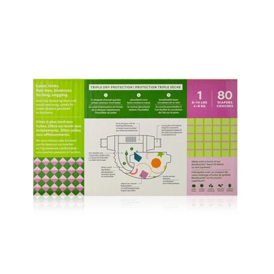 Babyganics Disposable Diapers Box - Size 1 - 80ct 3 Babyganics Disposable Diapers Box - Size 1 - 80ct