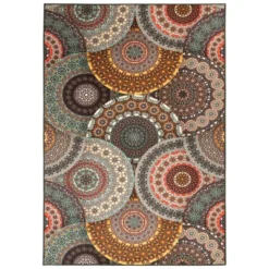 Bohemian Medallion Non-Slip Washable Indoor/ Outdoor Area Rug By Blue Nile Mills -Baby Products Store GUEST 8452d70f 78fd 402e 9646 56676232e917