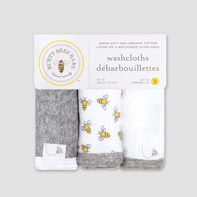 Burt's Bees Baby Burt's Bees Baby® Washcloths - White 3 Burt's Bees Baby Burt's Bees Baby® Washcloths - White