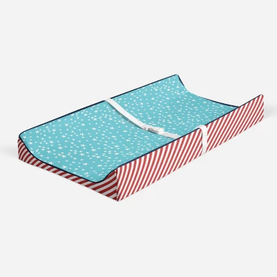 Bacati - Space Multicolor Boys Cotton Blue Stars Changing Pad Cover 3 Bacati - Space Multicolor Boys Cotton Blue Stars Changing Pad Cover