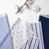 Bacati - Little Sailor Anchor Boat Blue Navy 3 Pc Crib Bedding Set