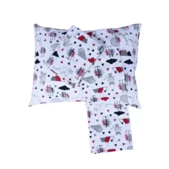 Bacati - Woodlands Red Black Gray 3 Pc Cotton Toddler Bed Sheet Set -Baby Products Store GUEST 90c4726e 28f1 464d 9c09 1cb07b74be1c