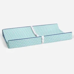 Bacati - Liam Aqua Triangles Quilted Muslin Changing Pad Cover -Baby Products Store GUEST 97a6ebb0 a149 4702 9da6 a81712a6233a