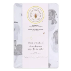 Burt's Bees Baby Burt's Bees Baby® Organic Jersey Fitted Crib Sheet - Wandering Elephants